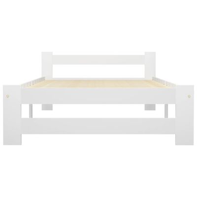 vidaXL Cadre de lit sans matelas blanc bois de pin massif 100x200 cm