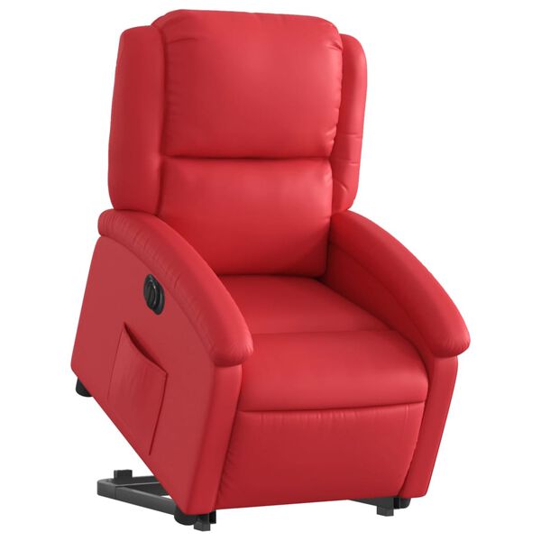 vidaXL Fauteuil inclinable &eacute;lectrique rouge similicuir