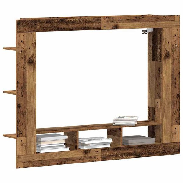 vidaXL Meuble TV Bois ancien 152 x 22 x 113 cm Bois d'ingénierie