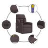 vidaXL Fauteuil inclinable de massage &eacute;lectrique Marron fonc&eacute; Tissu