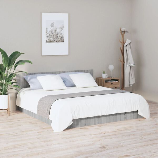 vidaXL T&ecirc;te de lit Sonoma gris 200x1,5x80 cm Bois d'ing&eacute;nierie