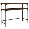 vidaXL Table console ch&ecirc;ne marron 100x35,5x75 cm bois d'ing&eacute;nierie