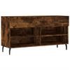 vidaXL Banc &agrave; chaussures ch&ecirc;ne fum&eacute; 102x35x55 cm bois d'ing&eacute;nierie
