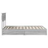 vidaXL Lit de Rangement Gris Sonoma 135 x 190 cm Bois d'ing&eacute;nierie
