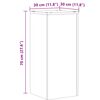 vidaXL Supports pour plantes 2 pcs blanc 30x30x70 cm bois d'ing&eacute;nierie