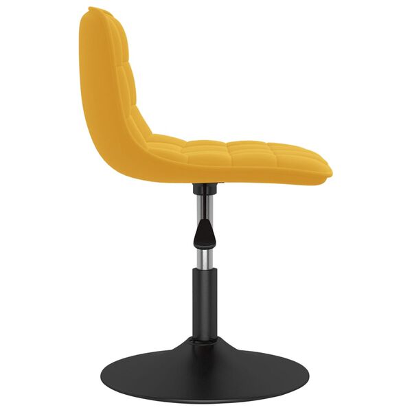 vidaXL Tabouret de bar Jaune moutarde Velours