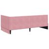 vidaXL Cadre de lit d'angle Rose 90 cm x 190 cm Velours