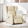 vidaXL Fauteuil inclinable de massage &eacute;lectrique cr&egrave;me tissu