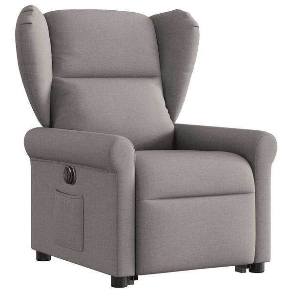 vidaXL Fauteuil inclinable &eacute;lectrique taupe tissu