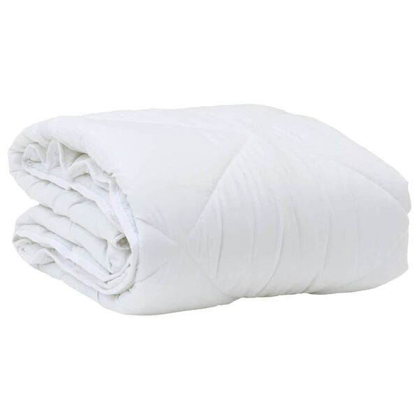 vidaXL Duvet d'&eacute;t&eacute; simple avec oreiller 2 pcs Blanc Microfibre