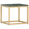 vidaXL Table basse Vert 40x40x35 cm Pierre v&eacute;ritable et texture marbre