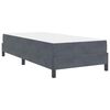 vidaXL Lit &agrave; ressorts avec matelas Gris fonc&eacute; 80 x 220 cm tissu