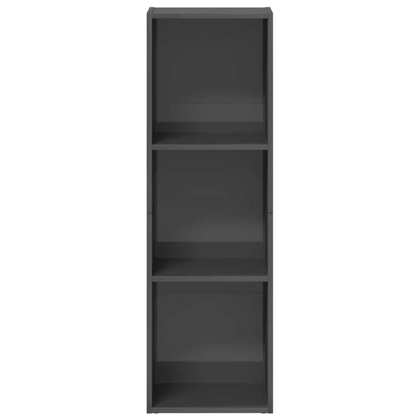 vidaXL Biblioth&egrave;que/Meuble TV Gris brillant Bois d&rsquo;ing&eacute;nierie