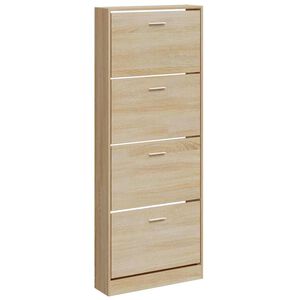 vidaXL Armoire &agrave; chaussures Ch&ecirc;ne 59x17x150 cm Bois d'ing&eacute;nierie