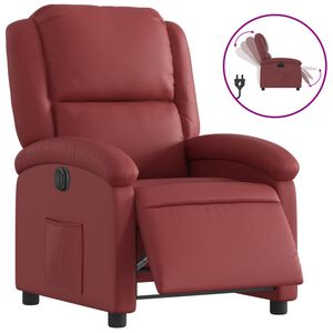 vidaXL Fauteuil inclinable &eacute;lectrique Rouge bordeaux Similicuir
