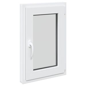 vidaXL Fen&ecirc;tre de sous-sol RISOR 50 x 75 cm PVC et verre Blanc