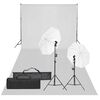 vidaXL Kit de studio photo avec &eacute;clairage et toile de fond