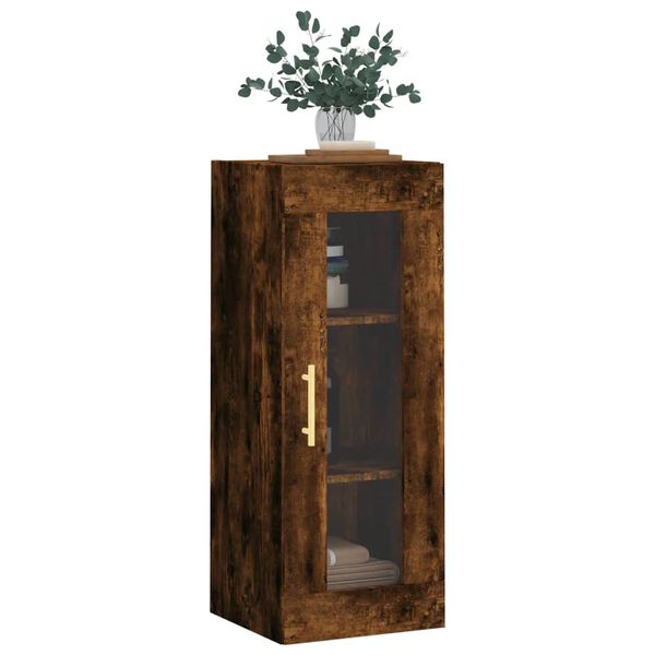 vidaXL Armoire murale ch&ecirc;ne fum&eacute; 34,5x34x90 cm