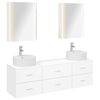 vidaXL Ensemble de mobilier de salle de bain 5 pc Blanc