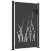 vidaXL Portail de jardin Anthracite 100x125 cm Acier Design Herbe