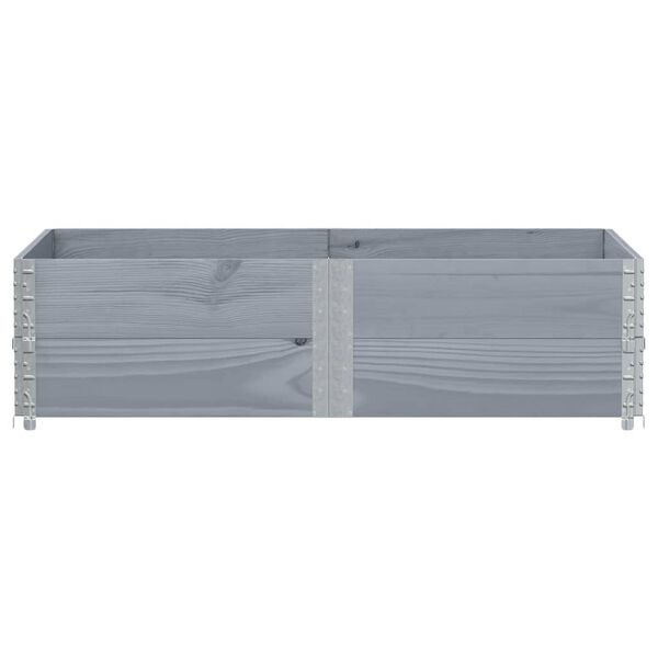 vidaXL Jardini&egrave;re gris 150x100 cm bois de pin massif