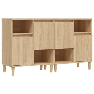vidaXL Buffets 2 pcs ch&ecirc;ne sonoma 60x35x70 cm bois d'ing&eacute;nierie