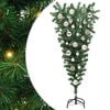 vidaXL Sapin de No&euml;l artificiel pr&eacute;-&eacute;clair&eacute; &agrave; l'envers avec ensemble de boules