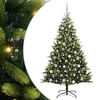vidaXL Arbre de No&euml;l artificiel en silicone flexible 300 LEDs Vert