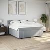 vidaXL Sommier &agrave; lattes de lit avec matelas Gris clair 180x200cm Tissu
