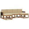 vidaXL Ensemble de canap&eacute;s d'ext&eacute;rieur 6 pc Naturel et Beige Polyester