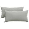 vidaXL Coussins de canapé 2 pcs Gris clair 80 x 40 cm tissu