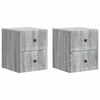 vidaXL Cabinet de chevet mural 2 pi&egrave;ces Sonoma gris 33 x 34,5 x 40 cm