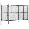 vidaXL Portail de jardin Acier 400 x 175 cm Noir