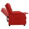 vidaXL Fauteuil inclinable Rouge bordeaux Similicuir