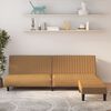 vidaXL Canap&eacute;-lit &agrave; 2 places avec repose-pied Marron Velours