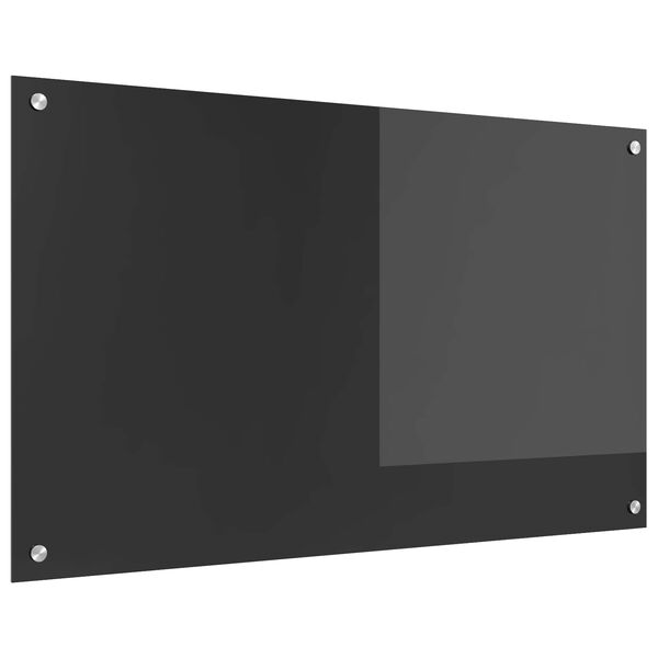 vidaXL Protection de cuisine Gris fonc&eacute; 100 x 60 x 0,6 cm verre tremp&eacute;