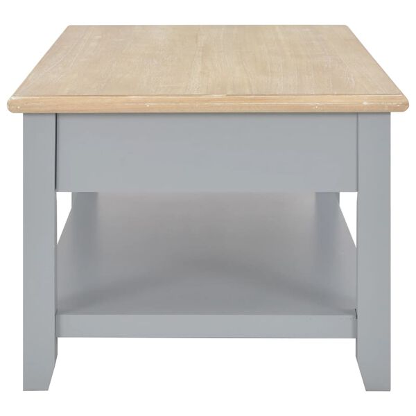 vidaXL Table basse Gris 100x50x41,5 cm Bois de Paulownia solide
