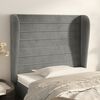 vidaXL T&ecirc;te de lit avec oreilles Gris clair 83x23x118/128 cm Velours