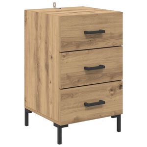 vidaXL Cabinet de chevet Ch&ecirc;ne artisanal 40 x 40 x 66 cm