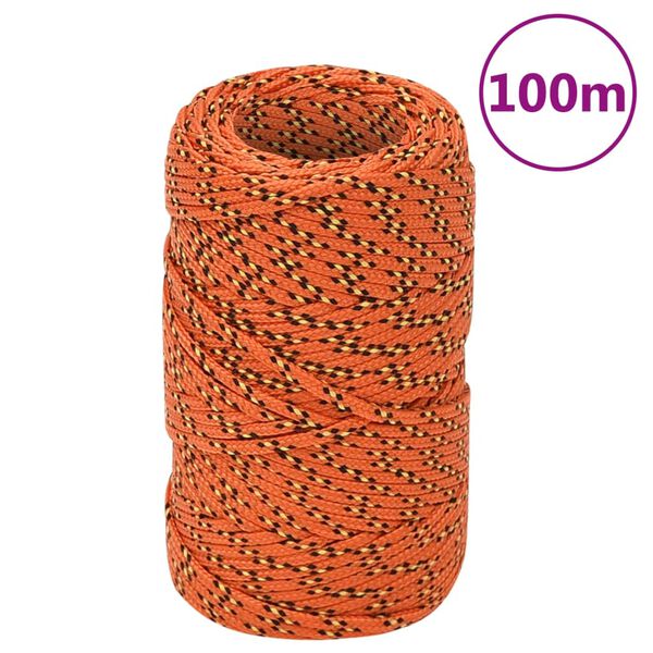 vidaXL Corde de bateau Orange 2 mm 100 m Polypropyl&egrave;ne