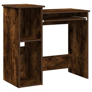 vidaXL Bureau avec &eacute;tag&egrave;res ch&ecirc;ne fum&eacute; 84x40x78 cm bois d'ing&eacute;nierie