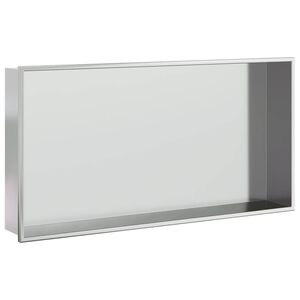 vidaXL Niche de douche argent&eacute; bross&eacute; 62x32x9 cm acier inoxydable