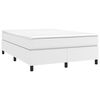 vidaXL Sommier &agrave; lattes de lit avec matelas Blanc 140x190cm Similicuir