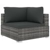 vidaXL Salon de jardin 6 pcs avec coussins résine tressée gris