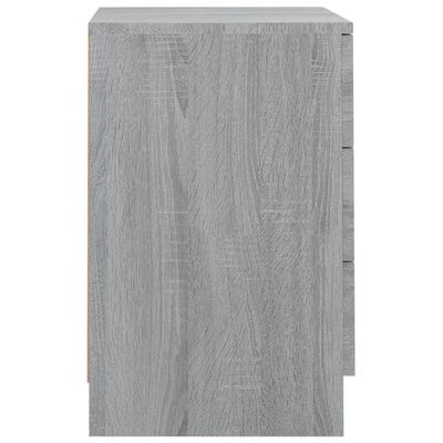 vidaXL Table de chevet Sonoma gris 38x35x56 cm Bois d'ingénierie
