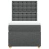 vidaXL Sommier à lattes de lit et matelas Gris foncé 90x190 cm Tissu