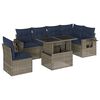 vidaXL Ensemble de canap&eacute; de jardin 7 pcs avec coussins gris r&eacute;sine tress&eacute;e