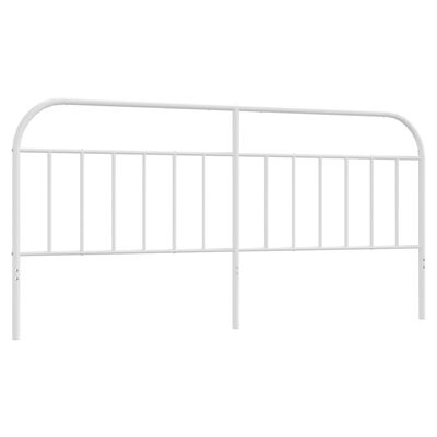 vidaXL Tête de lit métal blanc 193 cm