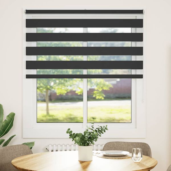vidaXL Store z&egrave;bre noir 125x100 cm largeur du tissu 120,9 cm polyester