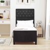 vidaXL Lit &agrave; ressorts avec t&ecirc;te de lit Noir 80 x 200 cm Velours